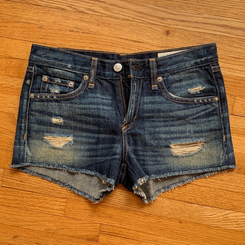 Classic Rag & Bone Ripped Jeans Shorts